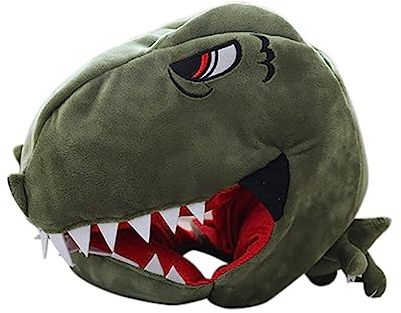 ISAKEN Dinosaurier Tiermütze Lustiger Plüsch Hut Cartoon Halloween Hut Kostümzubehör Tier Wackelohr Mütze für Kinder Erwachsene Dress Up Halloween Party Kostüm Zubehör