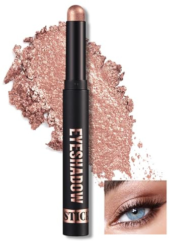Erinde Cream Lidschatten Stift, Glitzer Metallic Lidschattenstift, Schimmer Eyeshadow Crayon Stick, Wasserfest Perlglanz Eyeliner Pencil, Long Lasting Eye Makeup Highlighter Stick