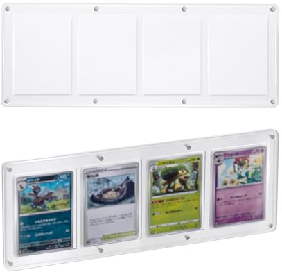 Mcbazel 4 Slot di Carte 35PT Carte Cornici Acriliche Magnetiche Trasparente Protezione UV Custodie per Carte Magic, MTG, Sport, Baseball
