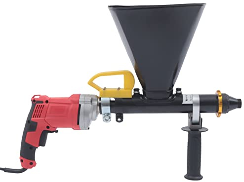 MEHOOSPVN Pistolet à joint électrique en forme d'entonnoir en acier inoxydable portable avec 2 buses 700 W Pistolet à joints ciment Pompe à mortier