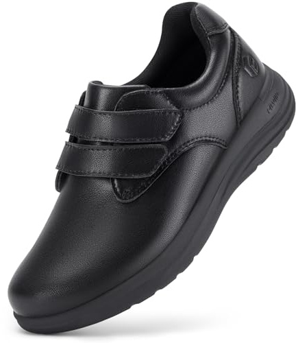 FitVille Zapatos Diabéticos para Mujer Extra Ancha Zapatos Piel Comodos Zapatos Ortopédicos Fascitis Plantar Zapatos para Caminar para Pies Sensibles Pies Hinchados