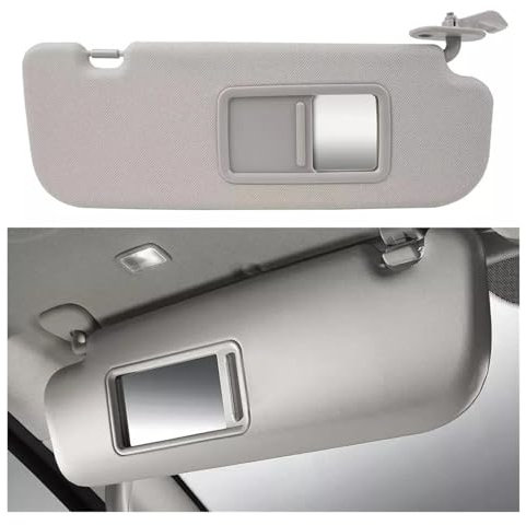 SIMICASE Auto Sonnenschutz Frontscheibe Innen Für Toyota Auris Corolla 2010-2013 Autoinnenraum Sonnenblende Mit Spiegel Grau Beige Sonnenschutz Links Rechts Fahrer Beifahrerseite