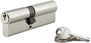 THIRARD - Cylindre de serrure double entrée SA, 40x55mm, anti-arrachement, nickel, 3 clés