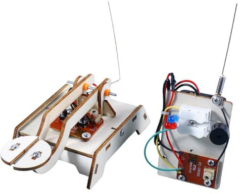 KONTONTY Telégrafo de Madera DIY para Niños, Juguete de Proyecto Científico Creatividad e Innovación, Material de Hierro y Madera para Proyectos Escolares