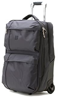 BIBA | Valise de Voyage Type Trolley, Valise Moyenne Meri G MG24, Poignée Trolley, Fermeture Zippée, Polyester+ABS, Couleur Anthracite