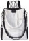 AlwaySky Damenmode Rucksack Handtasche, Silber Reflektierend Schulter Daypack Designer Persönlichkeit Rucksack Umhängetasche Reisetasche, Silber