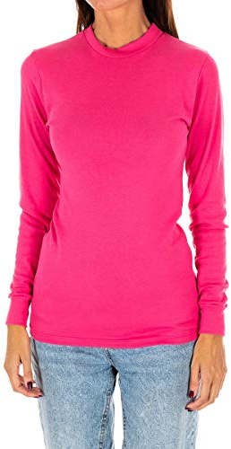 Kisses&Love Camiseta Mujer Manga Larga Ajustada Interior Exterior 1625-M