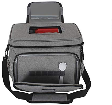 Kühltasche Isolierte Lunch-Tasche Auslaufsichere Thermisch Wiederverwendbare Lunchbox Tragbare Kühltasche für einen Picknick-Sportflug,Gray