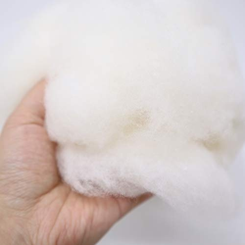 Ivie Fibra de algodón de lujo orgánica para relleno (algodón peinado 0,5 kg)