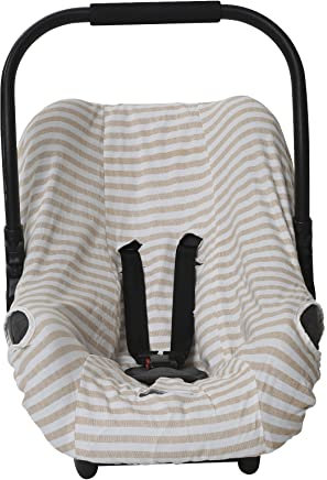 VERTBAUDET Schonbezug für Babyschale Gr. 0+ beige gestreift ONE SIZE