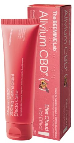 Alivium CBD Calor 75 ml - Crema Masaje Efecto Calor con Ingredientes naturales: CBD, Árnica y Miel - Crema Tópica para Músculos y Articulaciones - Esfuerzo diarios y Preparación pre-ejercicio.