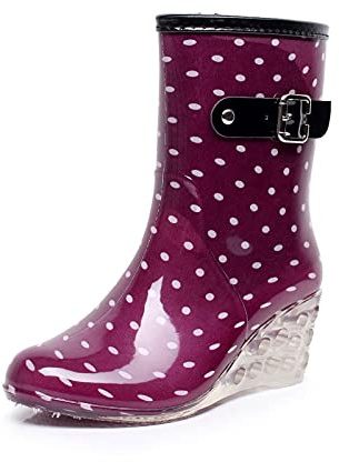 2023 Botines Mujer botas de lluvia Zapatos Plataforma cuña Botas de tacón bajo Moda Otoño Invierno Elegante Botas de Nieve Casual Comodos impermeable Antideslizante cálida Boots fiesta Zapatos