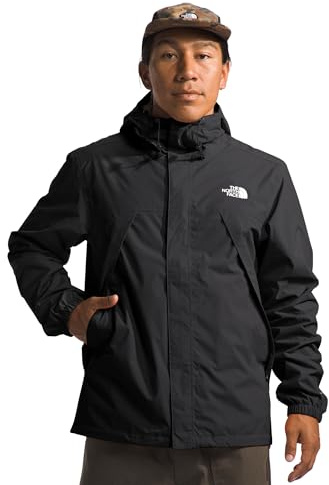 The North Face Men's Antora Jacket (Standard & Big Size) - Waterproof & Windproof Rain Coat, Secure Zip Hand Pockets, TNF Black-NPF, Small
