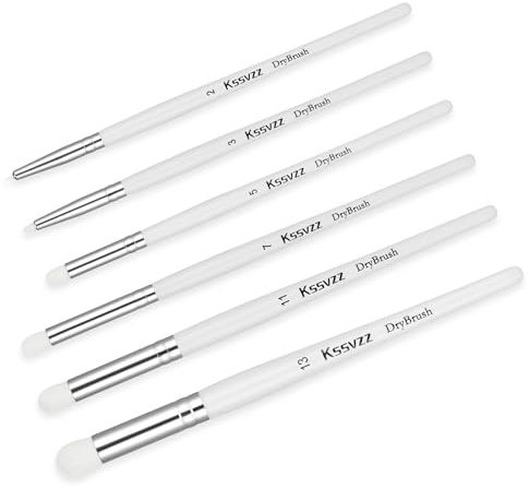 Kssvzz 6 Größen Dry Brush Pinsel Set, Professionelle Modellbau Pinsel, Miniatur Pinsel mit feinen Details, Trockenpinsel für Modellspielzeug und Miniaturmalerei