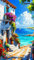 ARTGOTO Diamond Painting Eckige Steine Groß XXL Bilder Erwachsene,40x70cm Landschaft Meer B,5D Diamant Painting Set Viereckige Quadratische Steine mit Zubehör Für Wohnzimmer Dekoration