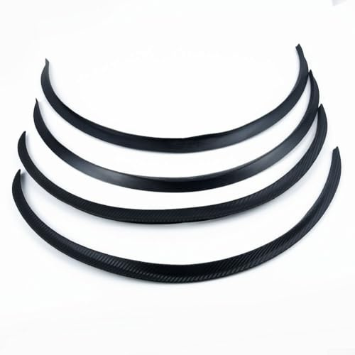 4 parafanghi in fibra di carbonio per auto con passaruota per auto, colore nero