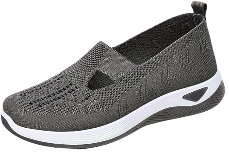Basket Orthopedique Femme Légères Respirantes Baskets Ete en Mesh Sneaker À Plateforme Orthopédique Antidérapante Confort Chic sans Lacets Basket Running Tennis Gym Jogging