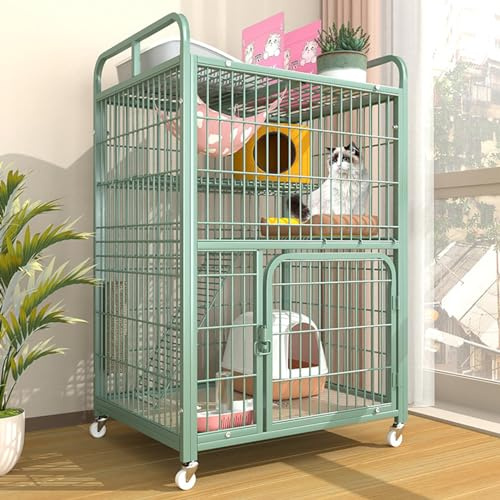 Gabbia per gatti a 3/4 livelli con ruote, grande recinto per gatti da interno esterno con piattaforme, casetta,per gatti spaziosa, playpen sicuro ideale per gioco e relax