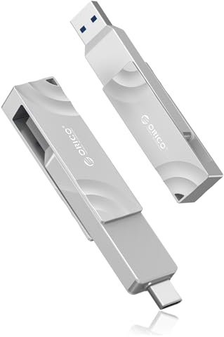 ORICO Disco duro externo SSD de 512 GB con USB-A y USB-C, lectura de hasta 1050 MB/s