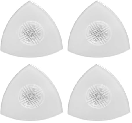 4pcs Nylon Ruan Pick Liuqin Plectrum for Stringed Instrument | White Finish, Bright Sound, Comfortable Feel, Lr02 Model for Traditional Plucking Use