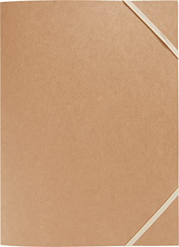 VBS Sammelmappe für Papiere Kraftkarton ligninfrei säurefrei aus Karton ideal für Dokumente und Zeichnungen 30x21 cm DIN A3