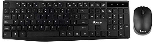 NGS ALLUREKIT Kit de Teclado Multimedia y Ratón 1200dpi Inalámbricos 2.4GHz (AZERTY Francés)