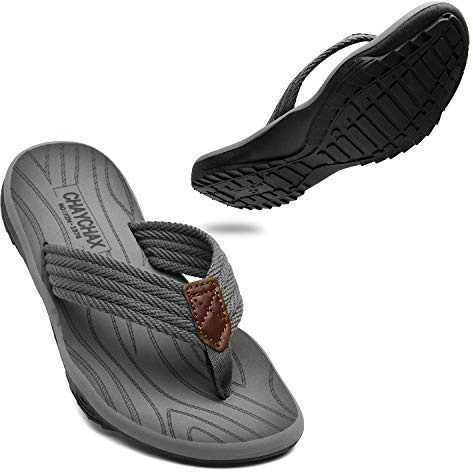 ChayChax Tongs Hommes Souple Sandales de Sports Antidérapante Flip Flops Décontractée Chaussures de Plage et Piscine