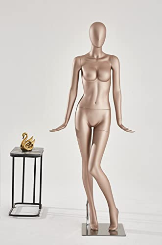YL2+9 Frau Eurotondisplay Weibliche Schaufensterpuppe Frau stehend Hautfarbend matt lackiert Frau Kopf Egghead Schick und Elegant Hochwertig
