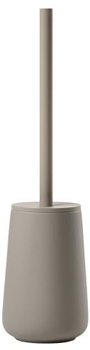 Zone Denmark Nova One Toilet Brush with Holder, Ceramic WC Brush, Bathroom Toilet Cleaner with Soft-Touch Finish, Ø 10.3 cm, Height 37 cm, Taupe