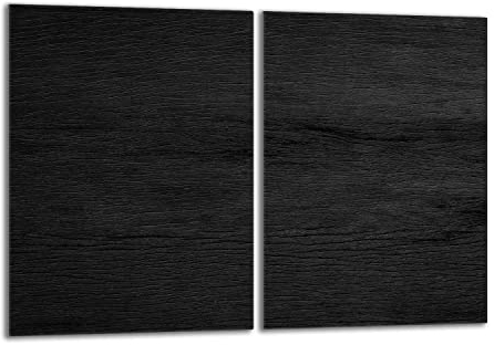 DarHaus Tabla de cortar decorativa de cristal templado y cubre vitro, Placa protectora de vitrocerámica 40 x 52 cm 2 piezas, para inducción, protección contra salpicaduras, decoración, NEGRO