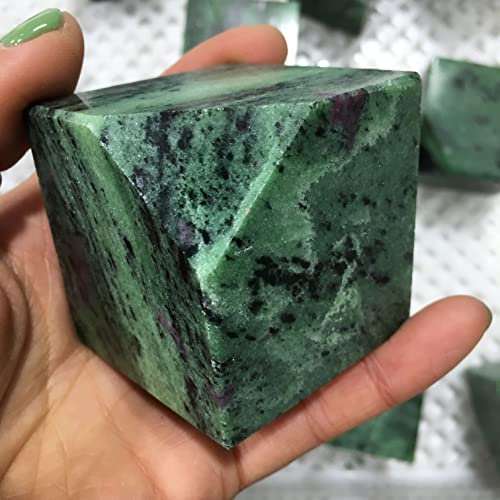 Cristallo Grezzo Cubo in Piedi Naturale Quarzo ettagonale in Cristallo Intagliato Eptaedro Quadrato Magico 1 pz Decorazione