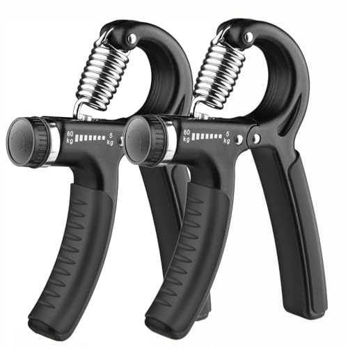 5-60 kg Grip Strengthener Exerciser – Adjustable Hand Grips Strengthener with Stainless Steel Spring Hand Grippers Perfect for Musicians Athletes and Hand Injury Recovery - 2Pack