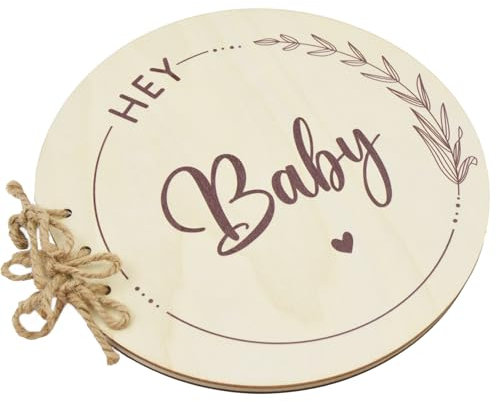 AolKee Libro de visitas para la ducha del bebé, libro de 35 páginas de madera para la ducha del bebé, libro de memoria para bebés, bendiciones para el bebé, futuras madres y padres
