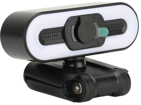 4K-webbkamera, 4K-webbkamera med Mikrofon, Fill Light, USB 2.0-port, Auto Beauty PC-kamera för Bärbar Dator, Videokamera, Livestreaming