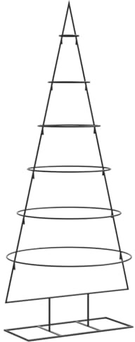 vidaXL Metal Christmas Tree for Decoration Black 150 cm | This sleek tree adds a modern touch to any decor, Folds down easily for storage when you're not using it,