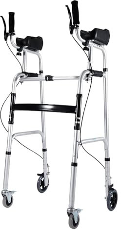 Cadre de marche pliant, Déambulateur pliable, Marcheur léger et étroit avec déclencheur for personnes âgées