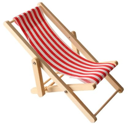 Holzlieger Spielzeugfigur Model Realistische Vintage Realistische Puppenhäuser Tun Girls Vintage Realistic Deck Stuhl Spielzeug Spielzeug