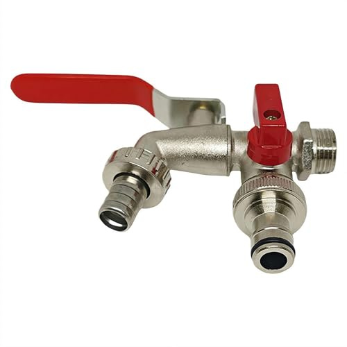 Double Valve Water Tap, Garden Lever Tap Valve, Garden Connector,universal stainless steel double outlet garden water faucet,double outlet garden tap kit,
