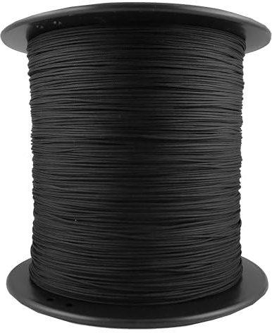 Filo per tenda plissettata 22 m, filo di tensione 0,8 mm, universale per tende plissettate, tapparelle e persiane, filo di ricambio e accessori per sistemi plissettati, (nero)