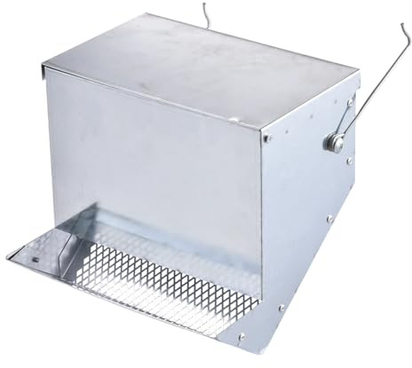 Doiyislem Dispenser di cibo per conigli, automatica con coperchio, per conigli, per la cura di piccoli animali interni ed esterni, per criceti, furetti, uccelli e