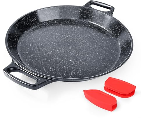 GiPP Padella Antiaderente per Paella da 36 cm in Ceramica, 6-8 Porzioni, con Rivestimento Antiaderente, per Induzione, Fornelli a Gas, Elettrici e in Vetroceramica
