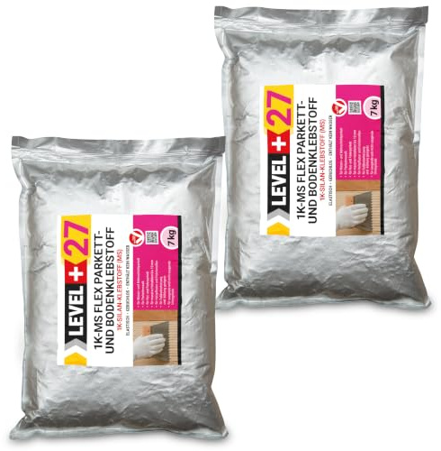 LEVEL+27 - Adhesivo flexible para parqué, corcho y suelos de madera (1 K-MS, 14 kg)
