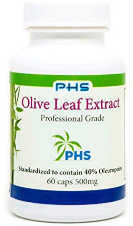 Pacific Health Sciences 500 mg Olive Leaf Extract 40% Plus 100mg Organic Olive Leaf