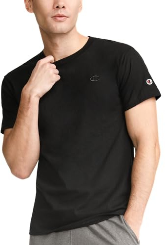Champion Men's Powerblend Pullover Hoodie, Standard Fit, Midweight Fleece, Black, Large