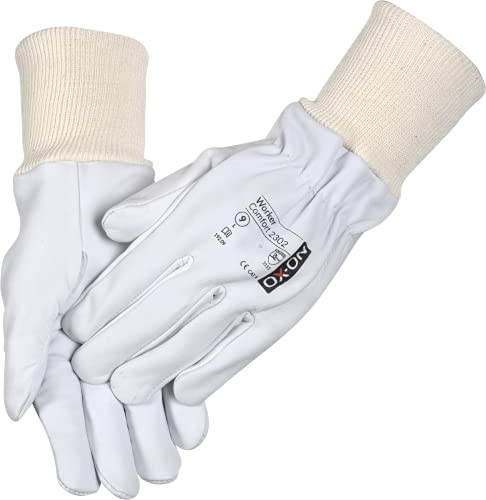OX-ON HandschuhMan Vollleder Arbeitshandschuhe mit Gummibund, weiches Ziegenleder Gr. 8 bis 11, 1 Paar (1, 11/XXL (2XLarge))