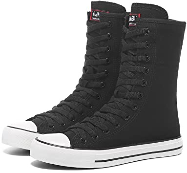 Momuk Womens High Top Canvas Sneakers Lace up Fashion Casual Shoes for Women