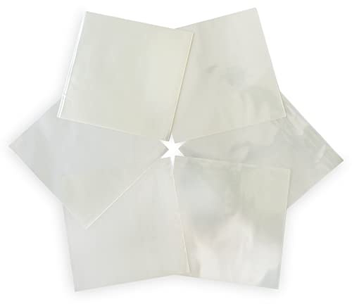 FIESTA WRAPS Papel Selofan - 200 fogli di cellophane trasparente, 20,3 x 20,3 cm, carta da regalo trasparente per artigianato, colore: trasparente