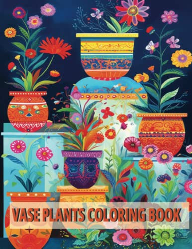 Vase Plants Coloring Book