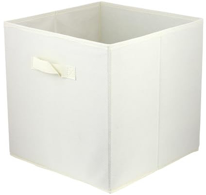 Lavita | Contenitore pieghievole | Contenitore | Scatole per conservazione 31 x 31 x 31 cm | Scatola con cassetto | Organizer per vestiti | bianco | 1 pezzo