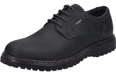 Josef Seibel Herren Bequemschuhe Erroll 50,Weite G (Normal),Wechselfußbett,wasserdicht,schnürschuhe,schnürer,flexibel,schwarz,45 EU